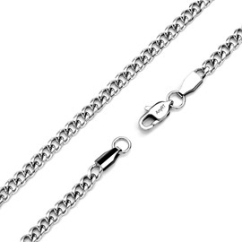 AmyRT Jewelry 4.5mm Titanium Steel Mens Beveled Curb Link Chain Silver Gold Necklace 16 to 30 in, 22 in, Stainless Steel, No Gemstone