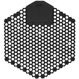 Fresh Products Wave 3D, Virtually eliminates Urine Splash, 30-Day Use, Easy Installation, Beneficial Bacteria, Consistent Fragrance — Midnight Coast, Black, Made in USA, 10pk Urinal Screens