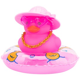 wonuu Car Accessories Rubber Ducks Dashboard Decorations Rubber Duck Pink Accessories Dashboard Duck Car Decorations Car Ducks for Dashboard Car Duck Car Dashboard Decorations, heart-butterfly