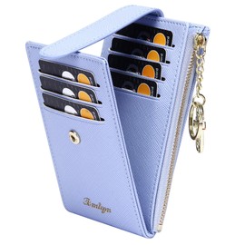Badiya RFID Card Holder Wallet for Women Slim Bifold Zipper Card Cases Money Organizers UPDATE