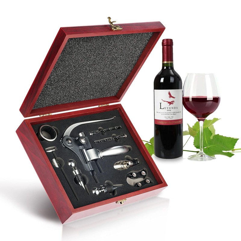 9 PCS Corkscrew Wine Opener Set, Stainless Steel Cork Screw