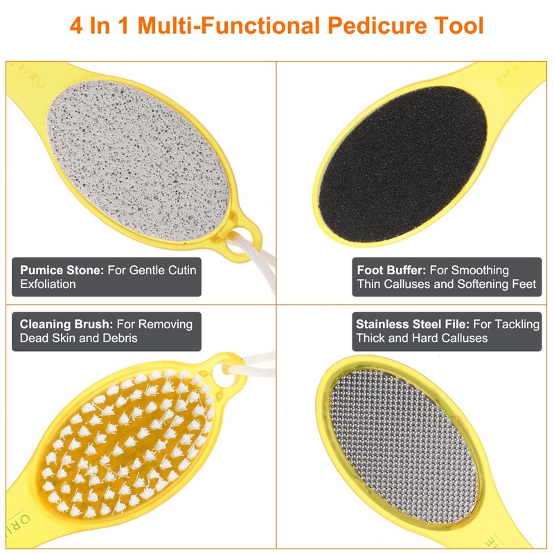 sourcing map 2pcs Foot File Hard Skin Remover, 4 in