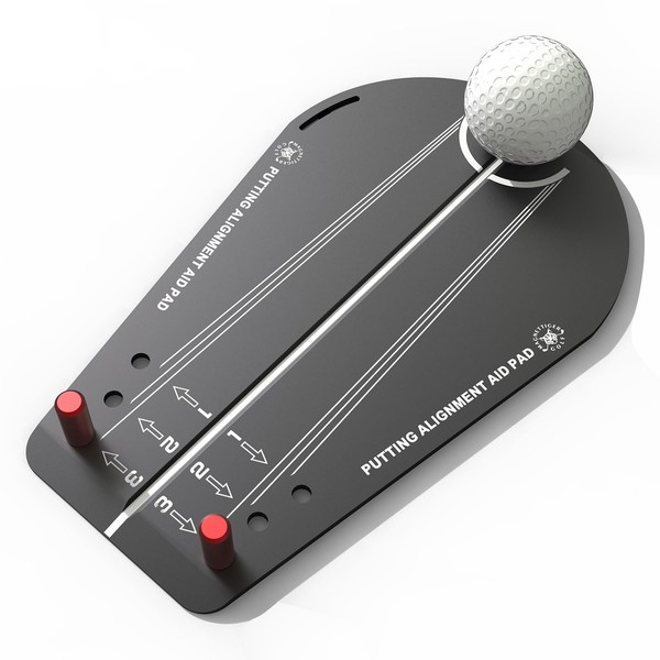 MAGNETTIGER Golf Putting Alignment Aid Pad,1-3 Yards Option Putter Trainer