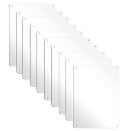 White Blank Metal Sign,10 x 7 Inches Sturdy Rust Free Aluminum Metal Signs White Color Blank Sign, Waterproof, Easy Mounting, Indoor or Outdoor Use (10)