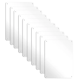 White Blank Metal Sign,10 x 7 Inches Sturdy Rust Free Aluminum Metal Signs White Color Blank Sign, Waterproof, Easy Mounting, Indoor or Outdoor Use (10)