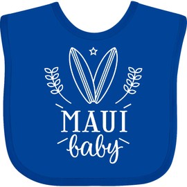 inktastic Maui Hawaii Baby Surfing Baby Bib Royal Blue 2e743