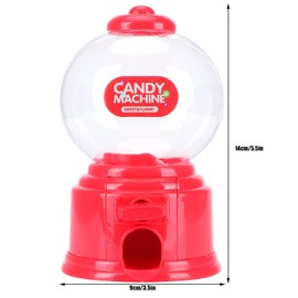 Candy Machine Dispenser, Plastic Candy Machine Mini Money Bank Mini Sweet Dispenser Cute Sweet Machine Gumball Machine Vending Machine Suitable for Candies or Nuts Less Than 1.5cm in Diameter (Red)
