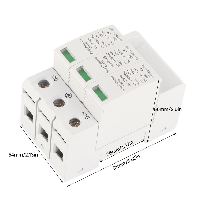 Surge Protective Device 20‑40KA 3P 1000V Photovoltaic PV Voltage Protection