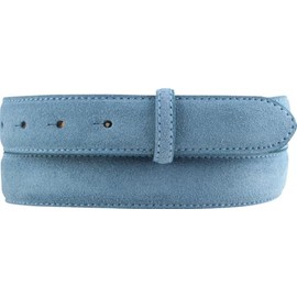 BELTINGER Suede Belt without Buckle 3.0 cm | Suede Leather Belt for Men and Women 30 mm | Suede Belt, denim blue