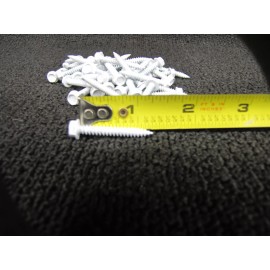 Unbranded Mobile Home RV Parts  50ct #8 x 1.25" Hex Head White Screws Door, Window & Vent