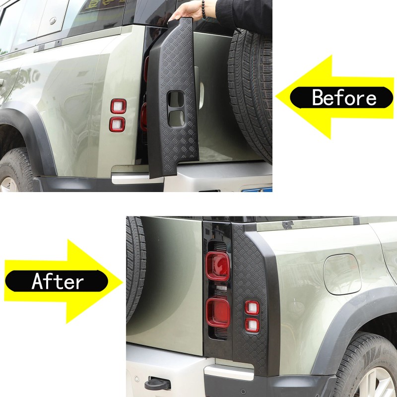 car-attention For Land Rover Defender 90 110 Black Rear Tail