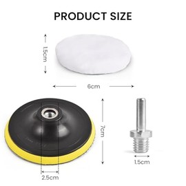 HASTHIP® 5 Pcs Almohadillas de Pulido de Lana Sintética 3 Pulgadas,con Sistema Gancho y Bucle,Kit Detallado para Eliminar Arañazos Oxidación Encerado 