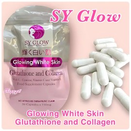 SY GLOW 24K Luminous Lotion SPF75 + Glowing White Skin Glutathione & Collagen