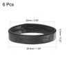 sourcing map 6 Pcs PU Leather Loops Replacement Retaining Ring