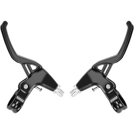 UQMIQURA Brake Clutch Levers, 1 Pair Aluminium Alloy Bicycle Hand Brakes Levers, Cycling Brake Levers Handle Brake Levers 2.2 cm Diameter for Most Bicycles - Black