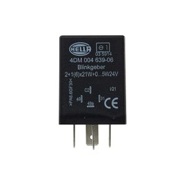 HELLA 4DM 004 639-061 Flasher Unit - 24V - 4-pin connector - mounting - Electronic - with holder