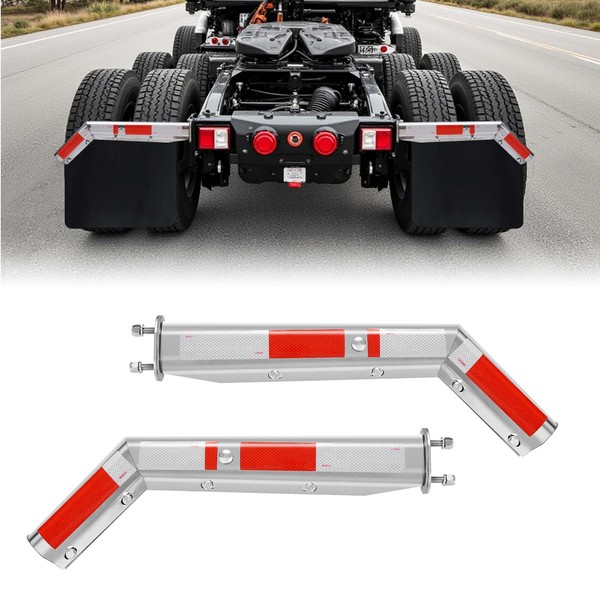 VEVOR Stainless Steel Angled Spring Loaded Mud Flap Hangers, 2-1/2"