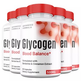 Glycogen Blood Balance Capsules , Max Strength, Glycogen Pills (5 Pack)