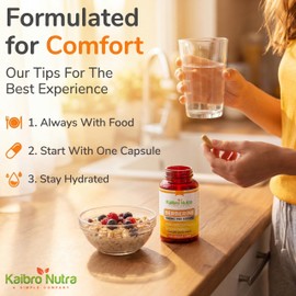 Kaibro Nutra Berberine Supplement 1000mg, Berberine HCL for Immune System, Glucose Support, Circulatory & Gastrointestinal Health, Vegan & Gluten-Free, 120 Capsules