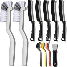 11Pcs Crevice Cleaning Brush Set, Hard Bristle Cleaning Supplies for Kitchen, Bathroom, Corner, Grout, Sink, Cup, Teapot, Bottle, Blender