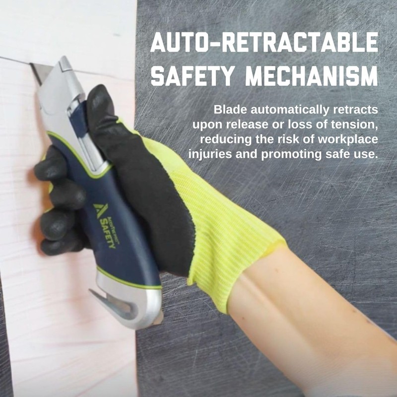 AccuTec Pro Safety A4 Auto Retract Hook Split Knife -