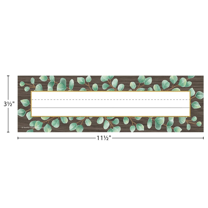 Teacher Created Resources Eucalyptus Flat Name Plates (TCR8691)