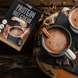 Protein Hot Chocolate, High Protein 14g-15g, Low Carb 4g-5 Net Carbs, Low in Sugar 2g, Low Calories - Keto-Friendly, Gluten-Free Cocoa Mix - 7 On-the-Go Packets - Made in USA by Wholesome Provisions