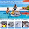 MTINRNI Pool Drink Holder, Inflatable Drink Holder with 8 Holes,