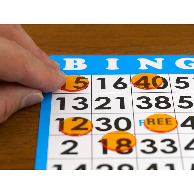 Regal Bingo Plastic Bingo Chips 500 Pcs - Clear Transparent