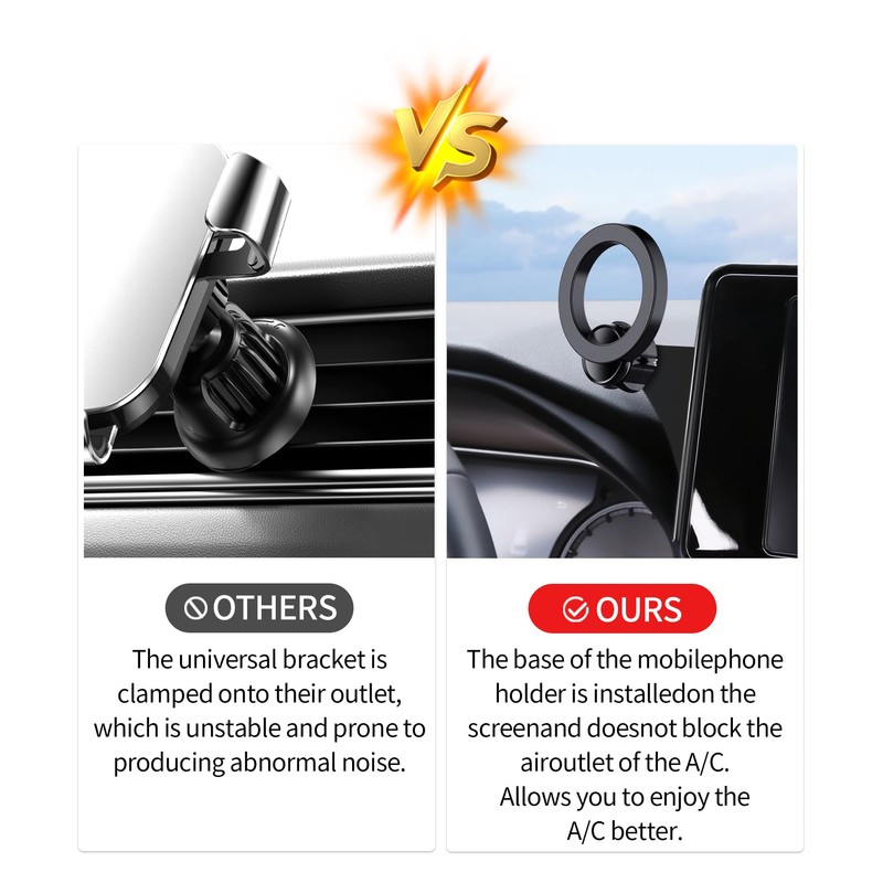 MaserWeller Car Phone Holder for Toyota Venza 2021-2024 Accessories 8-Inch