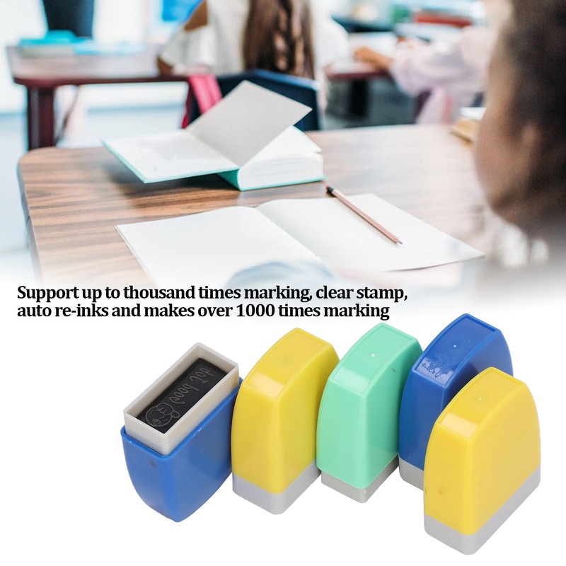 5Pcs Teacher Stamps Up to 1000 Times Eco Friendly Portable
