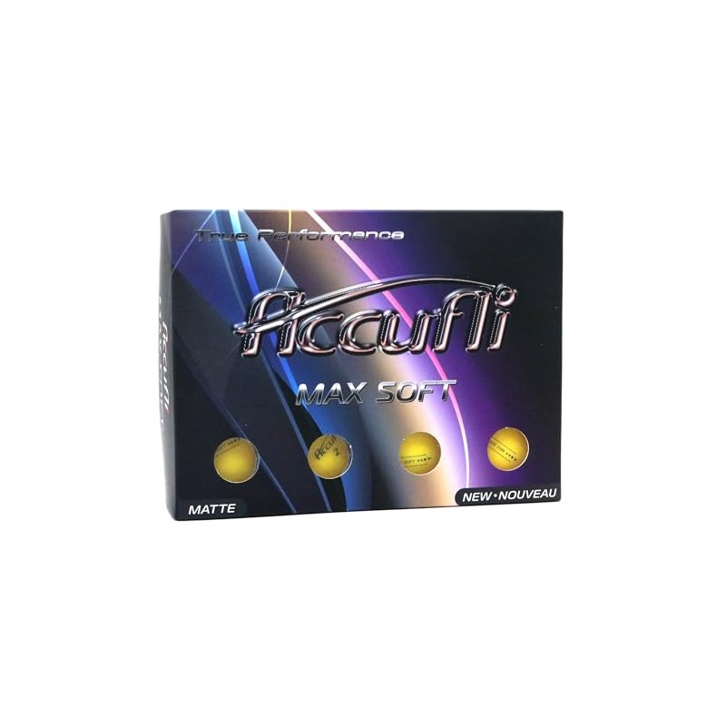 Accufli Max Soft Golf Balls (Matte Yellow 12PK)