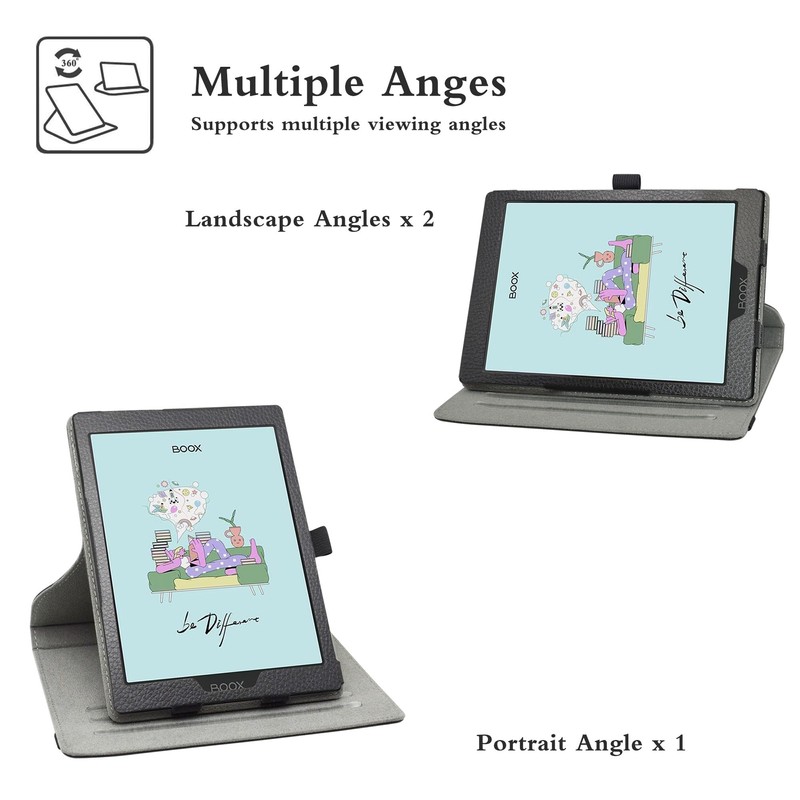 Bige for BOOX Tab Mini C Rotating Case,360 Degree Rotary
