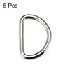 sourcing map 5pcs Metal D Ring 1.26"(32mm) D-Rings Buckle for