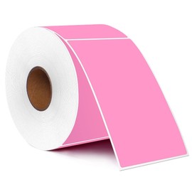 PARLAIM 5" x 3" Rectangle Color Coding Labels,500 per Inventory Labels Color Code Stickers Dispenser Box,Pink Sticker Labels for Inventory,Family School Storage Bins Label(Pink)