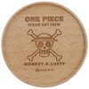 One Piece Luffy Straw Hat Crew Wooden Coaster Approx. 3.5