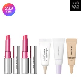 Jung Saem Mool 뉴클래식 글레이즈 립스틱 듀오 세트 + 프라이머 5ml + 파운데이션 5ml + 앰플선 5ml New Classic Glaze Lipstick Duo Set + Primer 5ml + Foundation 5ml + Ampoule Line 5ml