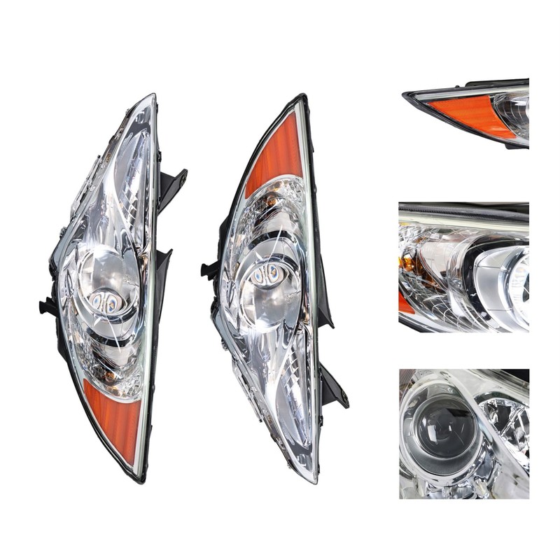 WFLNHB Headlights Replacement for Sonata 2011-2014 Projector Headlights Pair Left+Right