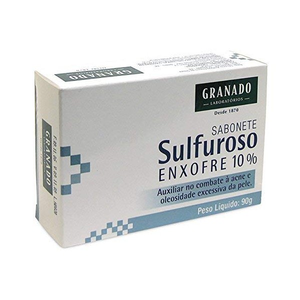 Linha Tratamento Granado - Sabonete em Barra Sulfuroso (10% Enxofre) 90 Gr - (Granado Treatment Collection - Sulphur 10% Soap 3.1 Net Oz)