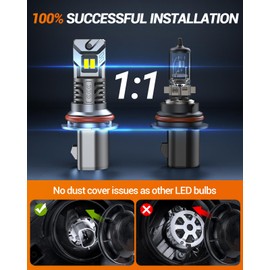 SEALIGHT 9004 Fog Bulbs 38000LM 9004/hb1 Bulbs For Powersports With Cooling Fan, 1:1 Stock Bulb Size Plug-N-Play, 2 Pack