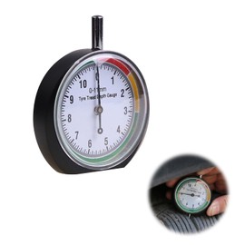 TVETE Tire Gauge, Tire Groove Gauge, Tire Air Gauge, Tire Depth Ruler, Tire Depth Ruler, Pointer Type Tire Gauge, Tire Depth Meter, For Motorcycles, Cars, Trucks, Buses, Storage Bag Included