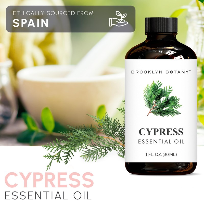 Brooklyn Botany Cypress Essential Oil - 100% Pure and Natural