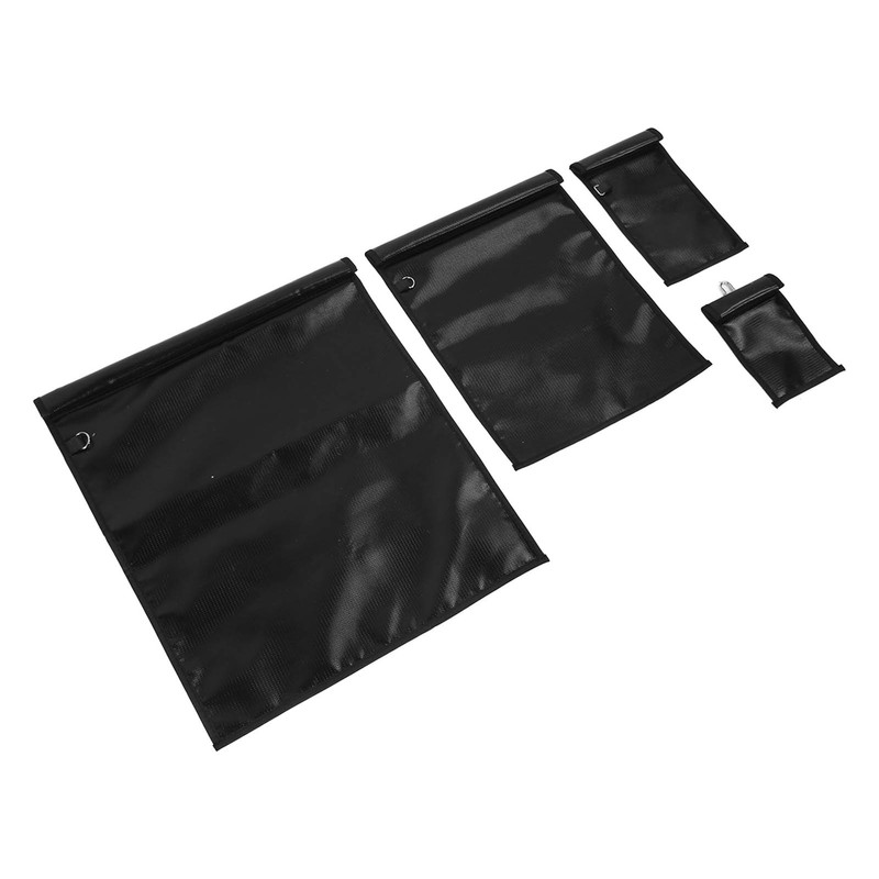 4Pcs Faraday Bag Black Portable Fireproof Waterproof Safe Reliable Faraday