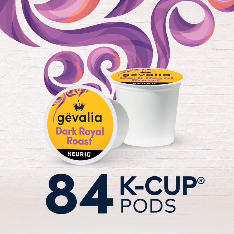 Gevalia Dark Royal Roast Dark Roast K‐Cup Coffee Pods, 84