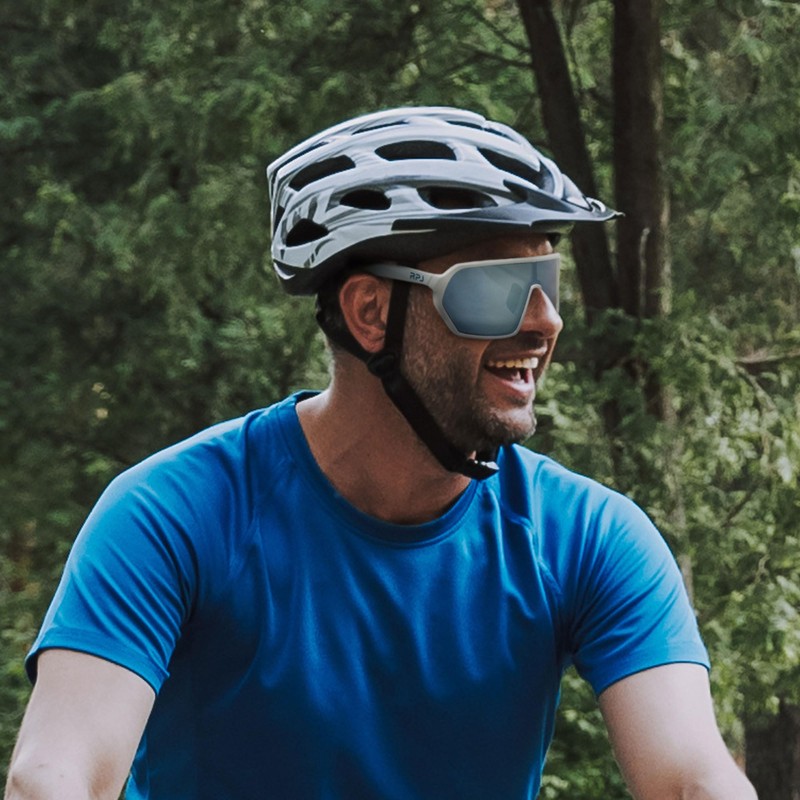 RUDYPROJECT MABEL Sunglasses, White Shiny Frame/Multi Laser Ice Lenses, Freesize