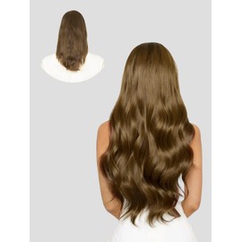 LOVELINE Clip in Hair Extensions Real Human Hair, 100% Remy Human Hair Extensions Clip Ins for Women, 7Pcs 12Inch 85g, Chocolate Brown