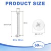 sourcing map 60Pcs M4 x 30mm White Pan Head Self