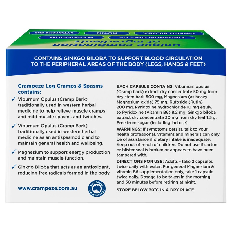 Crampeze Night Cramps 60 Capsules