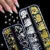 2Box Star Nail Charms for Nails Art 3D Gold Star