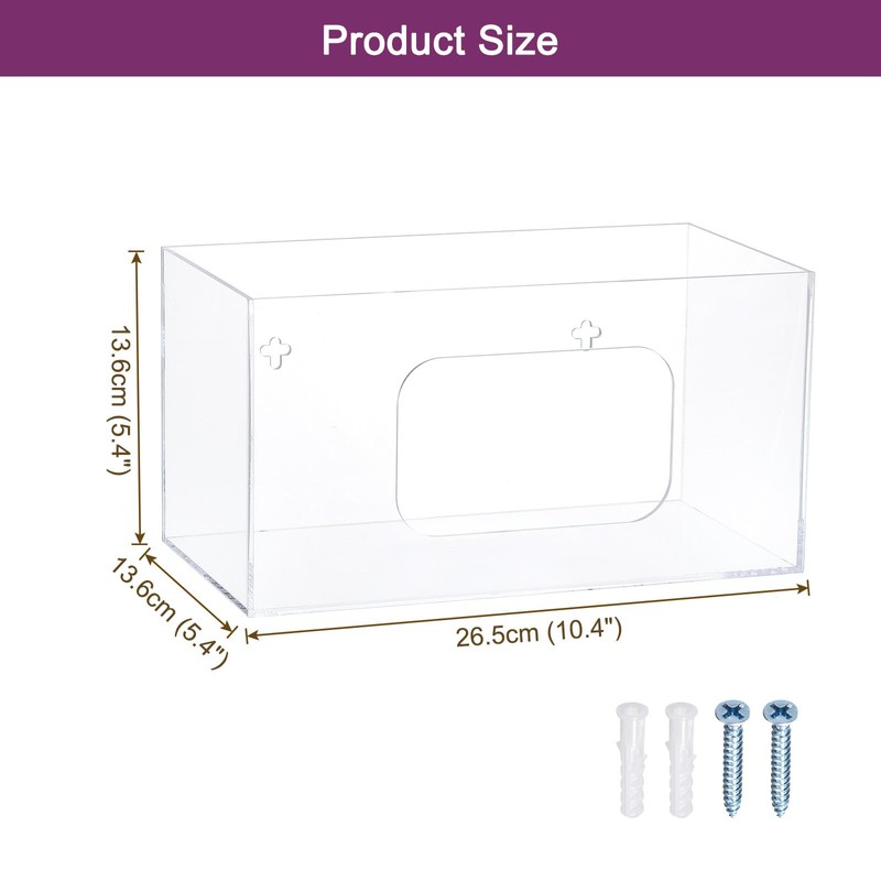 sourcing map Trash Bag Dispenser Roll Holder, Wall Mount Acrylic
